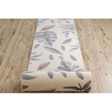 Chodnik HEOS 78428 krem / róż LIŚCIE MONSTERA