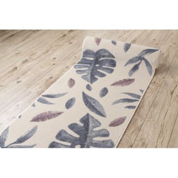 Chodnik HEOS 78428 krem / róż LIŚCIE MONSTERA