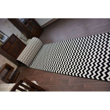Chodnik SKETCH F561 black/cream - Zygzak