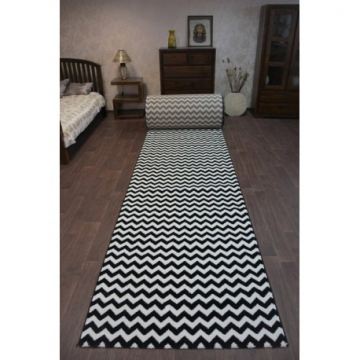 Chodnik SKETCH F561 black/cream - Zygzak