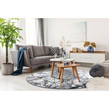 Dywan nowoczesny COZY 8871 Koło, Marble, Marmur - Strukturalny, dwa poziomy runa szary