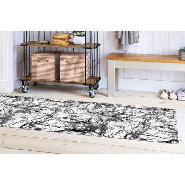 Chodnik COZY 8871 Marble, Marmur - Strukturalny, dwa poziomy runa szary