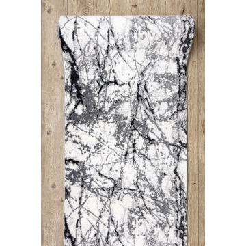 Chodnik COZY 8871 Marble, Marmur - Strukturalny, dwa poziomy runa szary