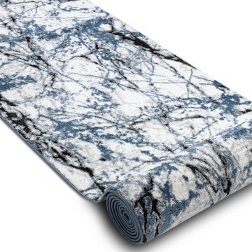 Chodnik COZY 8871 Marble, Marmur - Strukturalny, dwa poziomy runa niebieski