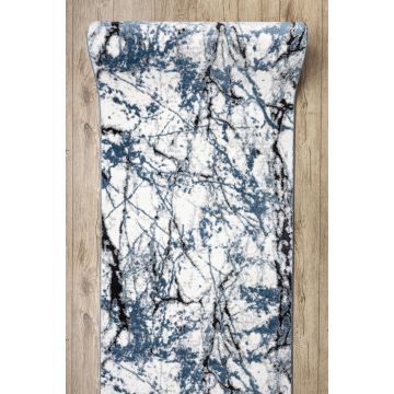 Chodnik COZY 8871 Marble, Marmur - Strukturalny, dwa poziomy runa niebieski