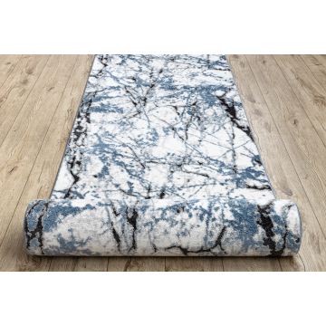 Chodnik COZY 8871 Marble, Marmur - Strukturalny, dwa poziomy runa niebieski