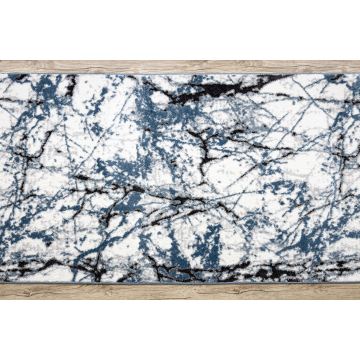 Chodnik COZY 8871 Marble, Marmur - Strukturalny, dwa poziomy runa niebieski