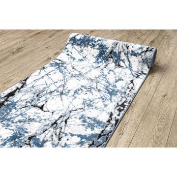 Chodnik COZY 8871 Marble, Marmur - Strukturalny, dwa poziomy runa niebieski