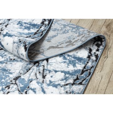 Chodnik COZY 8871 Marble, Marmur - Strukturalny, dwa poziomy runa niebieski