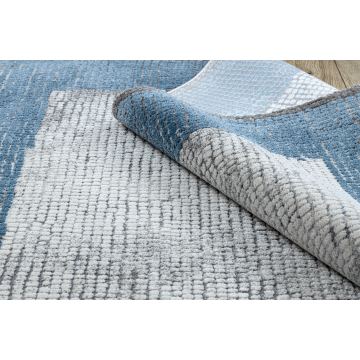 Dywan NOBLE nowoczesny  9730 68 Ramka vintage przecierany - Strukturalny, dwa poziomy runa krem / niebieski