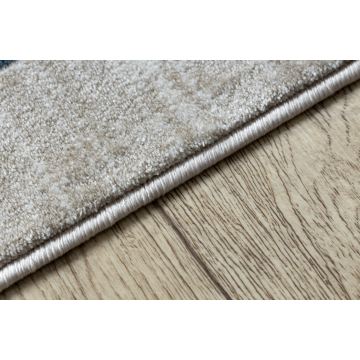 Dywan NOBLE nowoczesny  1539 68 Ramka vintage przecierany - Strukturalny, dwa poziomy runa krem / niebieski