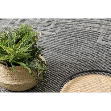 Dywan SZNURKOWY SIZAL płaskotkany PATIO 3071 Grecki ramka - czarny