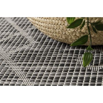 Dywan SZNURKOWY SIZAL płaskotkany PATIO 3077 Boho - czarny