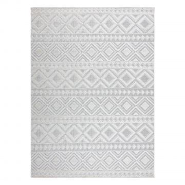 Dywan Strukturalny SOLE D3851 Boho, romby - płasko tkany beż