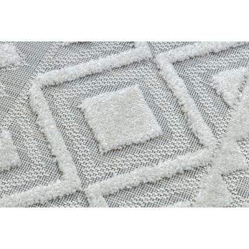 Dywan Strukturalny SOLE D3851 Boho, romby - płasko tkany beż
