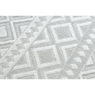 Dywan Strukturalny SOLE D3851 Boho, romby - płasko tkany beż