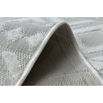Dywan Strukturalny SOLE D3851 Boho, romby - płasko tkany beż