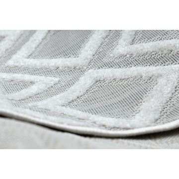Dywan Strukturalny SOLE D3851 Boho, romby - płasko tkany beż