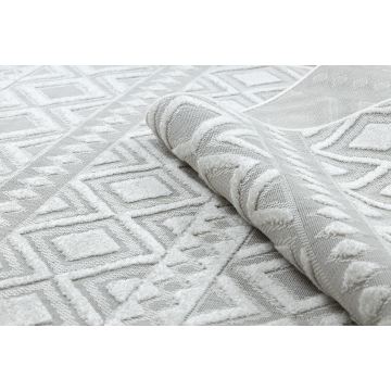 Dywan Strukturalny SOLE D3851 Boho, romby - płasko tkany beż