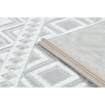Dywan Strukturalny SOLE D3851 Boho, romby - płasko tkany beż