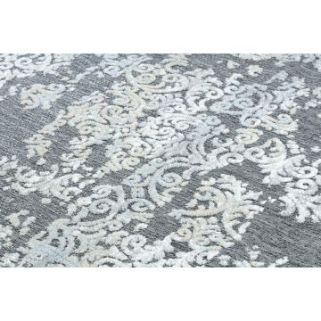 Dywan Strukturalny SOLE D3812 Ornament - płasko tkany szary / beż