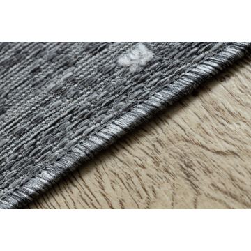 Dywan Strukturalny SOLE D3812 Ornament - płasko tkany szary / beż