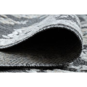 Dywan Strukturalny SOLE D3812 Ornament - płasko tkany szary / beż