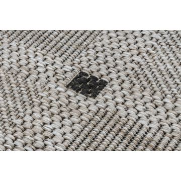CHODNIK sznurkowy SIZAL FLOORLUX wzór 20079 srebrny  / czarny