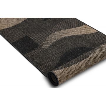 CHODNIK SIZAL FLOORLUX wzór 20212 black / coffee