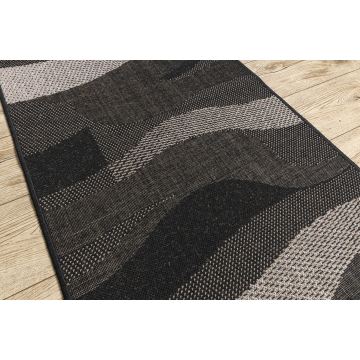 CHODNIK SIZAL FLOORLUX wzór 20212 black / silver