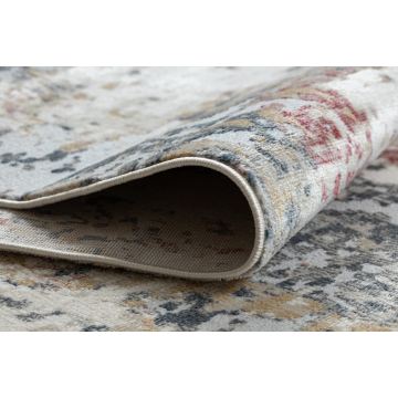 Dywan DISTIN 0123A różowy / pudrowy / biały nowoczesny - Abstrakcja, vintage, frędzle