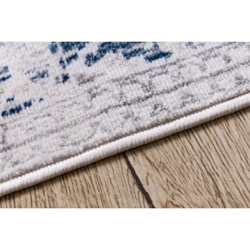 Dywan DISTIN 0833A granatowy / niebieski / biały nowoczesny - Boho, vintage, frędzle