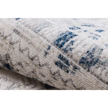 Dywan DISTIN 0833A granatowy / niebieski / biały nowoczesny - Boho, vintage, frędzle