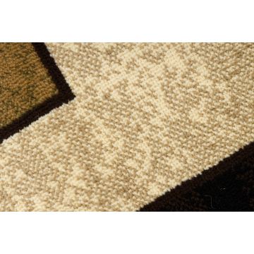 Dywan brązowy w kwadraty- ROYAL 5367 Geometryczny 3D - czarny / brązowy