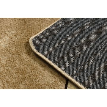 Dywan brązowy w kwadraty- ROYAL 5367 Geometryczny 3D - czarny / brązowy