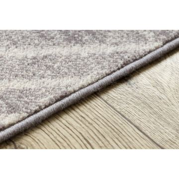 Dywan wełniany beżowy w jodełkę  ANGEL 1188 / 52033 Jodełka, chevron beż / szary
