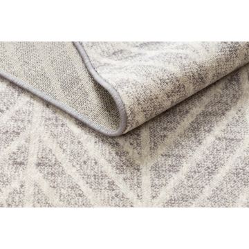 Dywan wełniany beżowy w jodełkę  ANGEL 1188 / 52033 Jodełka, chevron beż / szary
