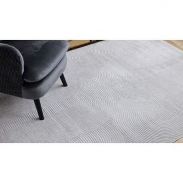Dywan BALANCE 9086 szary - Geometryczny, strukturalny, glamour