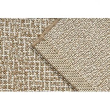 Dywan sizal FLAT 49371265 Kratka - beż naturalny kolor słomkowy, sznurkowy