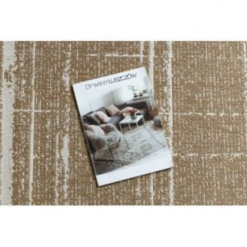 Dywan sizal FLAT 48965265 Kratka, vintage - beż naturalny kolor słomkowy, sznurkowy