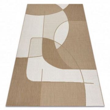 Dywan sizal FLAT 48982265 Geometryczny - beż naturalny kolor słomkowy, sznurkowy