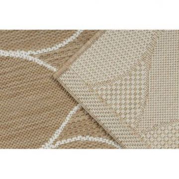 Dywan sizal FLAT 49379265 Krople - beż naturalny kolor słomkowy, sznurkowy