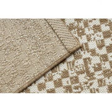 Dywan sizal FLAT 48955265 Geometryczny - beż naturalny kolor słomkowy, sznurkowy