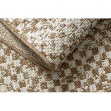 Dywan sizal FLAT 48955265 Geometryczny - beż naturalny kolor słomkowy, sznurkowy