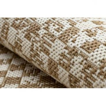 Dywan sizal FLAT 48955265 Geometryczny - beż naturalny kolor słomkowy, sznurkowy