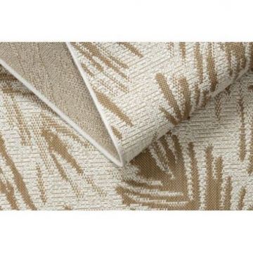 Dywan sizal FLAT 48977256 Liście Palmy - beż naturalny kolor słomkowy, sznurkowy
