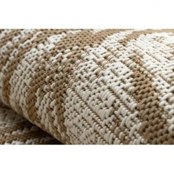 Dywan sizal FLAT 48977256 Liście Palmy - beż naturalny kolor słomkowy, sznurkowy