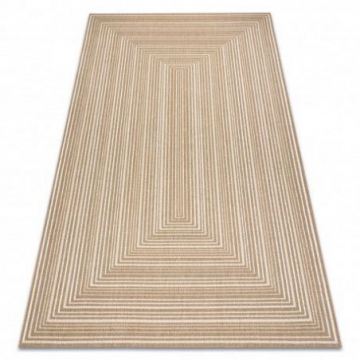 Dywan sizal FLAT 48962265 Geometryczny - beż naturalny kolor słomkowy, sznurkowy