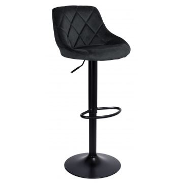 Hoker krzesło barowe CYDRY Velvet- czarne