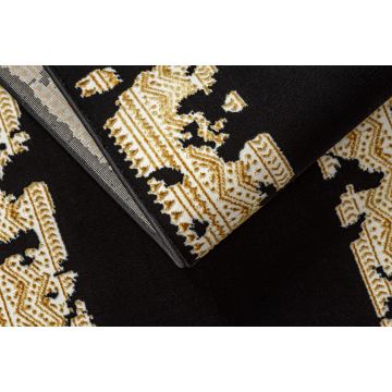 Dywan, chodnik ALLURE 1965 Ramka - Strukturalny, stylowy, glamour czarny / złoty
